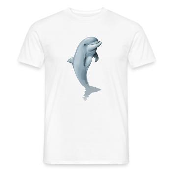 Cadeau de chemise de mer dauphin mammifère dauphin dauphin - T-shirt homme - blanc - Devant - AI Model Male 178 dark (178cm)