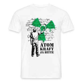 Atomkraft Ja bitte, Ja zu Atomenergie - Männer T-Shirt - Weiß - Vorne - AI Model Male 178 dark (178cm)