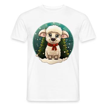 Får jul - Mænd T-shirt - hvid - Foran - AI Model Male 178 dark (178cm)