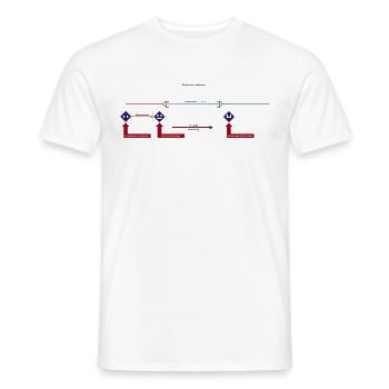 Schutzstrecke, Regelbauart: Skizze mit El-Signalen - Männer T-Shirt - Weiß - Vorne - AI Model Male 178 dark (178cm)