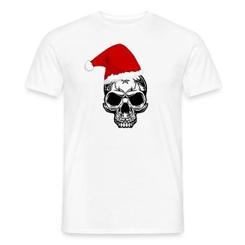 Totenkopf Totenköpfe Weihnachten Geschenk - Männer T-Shirt - Weiß - Vorne - AI Model Male 178 dark (178cm)