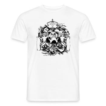 Totenkopf Horror Grusel Rock and Roll Geschenk - Männer T-Shirt - Weiß - Vorne - AI Model Male 178 dark (178cm)