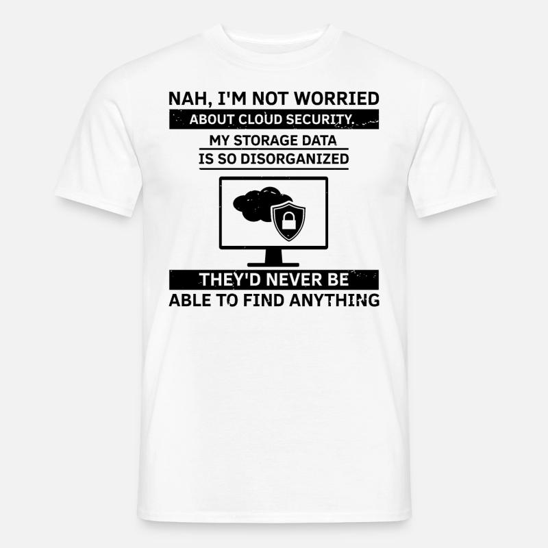 Cyber Security Design for IT Security and Hackers - Men’s T-shirt - white