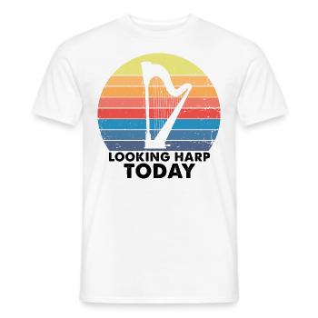 Conception de harpe pour harpistes et harpistes - T-shirt homme - blanc - Devant - AI Model Male 178 dark (178cm)