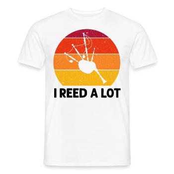 Bagpipes for pipers and Scots - Men's T-Shirt - white - Front - AI Model Male 178 dark (178cm)