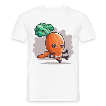 Carrot Strike - Men's T-Shirt - white - Front - AI Model Male 178 dark (178cm)