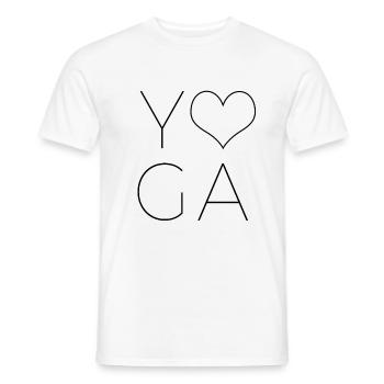 yoga - T-shirt homme - blanc - Devant - AI Model Male 178 dark (178cm)
