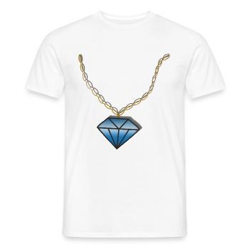 Kette Diamant - Männer T-Shirt - Weiß - Vorne - AI Model Male 178 dark (178cm)