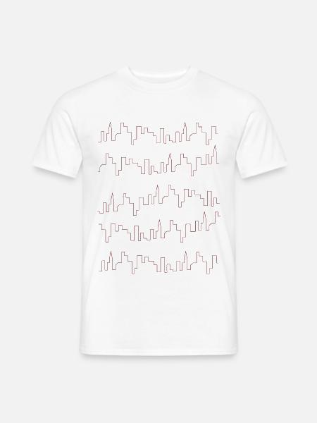Hochhäuser Skylines Design als Geschenkidee - Männer T-Shirt - Weiß