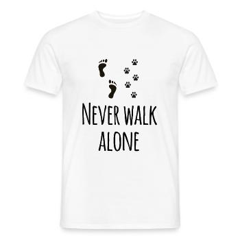 never walk alone - Männer T-Shirt - Weiß - Vorne - AI Model Male 178 dark (178cm)