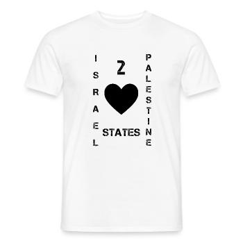 Israel Palestine - Men's T-Shirt - white - Front - AI Model Male 178 dark (178cm)
