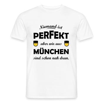 Parfait de Munich - T-shirt homme - blanc - Devant - AI Model Male 178 dark (178cm)