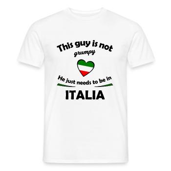Grumpy in Italia - Men's T-Shirt - white - Front - AI Model Male 178 dark (178cm)