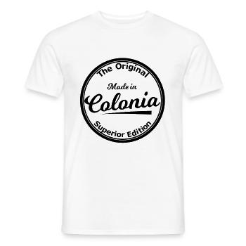 Né à Cologne - T-shirt homme - blanc - Devant - AI Model Male 178 dark (178cm)