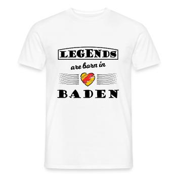 Légendes de Baden - T-shirt homme - blanc - Devant - AI Model Male 178 dark (178cm)