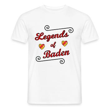 The Badnerland Legends - Men's T-Shirt - white - Front - AI Model Male 178 dark (178cm)