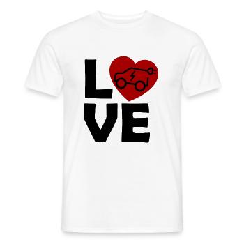 Electro Love - Men's T-Shirt - white - Front - AI Model Male 178 dark (178cm)