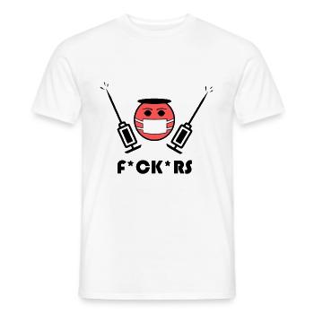 La pandémie contre-attaque - T-shirt homme - blanc - Devant - AI Model Male 178 dark (178cm)