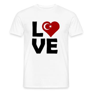 Türkische Liebe - Männer T-Shirt - Weiß - Vorne - AI Model Male 178 dark (178cm)
