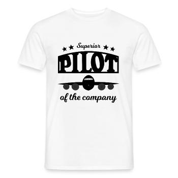 Les pilotes - T-shirt homme - blanc - Devant - AI Model Male 178 dark (178cm)