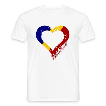 Rumänien Liebe - Männer T-Shirt - Weiß - Vorne - AI Model Male 178 dark (178cm)