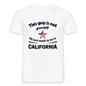 Le voyage en Californie - T-shirt homme - blanc - Devant - AI Model Male 178 dark (178cm)