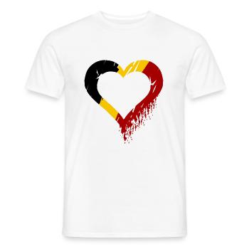 L’amour de la Belgique - T-shirt homme - blanc - Devant - AI Model Male 178 dark (178cm)