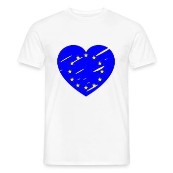 Cœur de l’Europe - T-shirt homme - blanc - Devant - AI Model Male 178 dark (178cm)