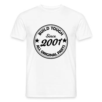 Manufactured in 2001 - Men's T-Shirt - white - Front - AI Model Male 178 dark (178cm)