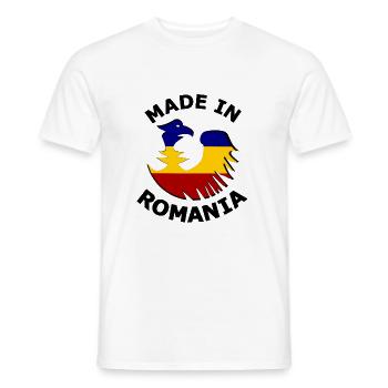 Hergestellt in Rumänien - Männer T-Shirt - Weiß - Vorne - AI Model Male 178 dark (178cm)