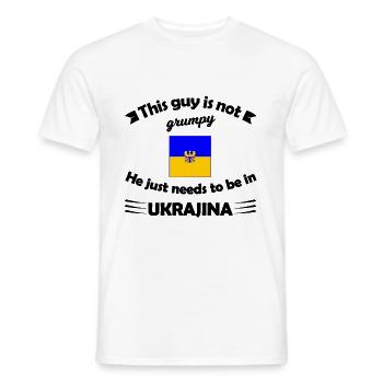 Chez soi en Ukraine - T-shirt homme - blanc - Devant - AI Model Male 178 dark (178cm)