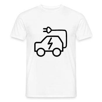 Véhicules électriques - T-shirt homme - blanc - Devant - AI Model Male 178 dark (178cm)