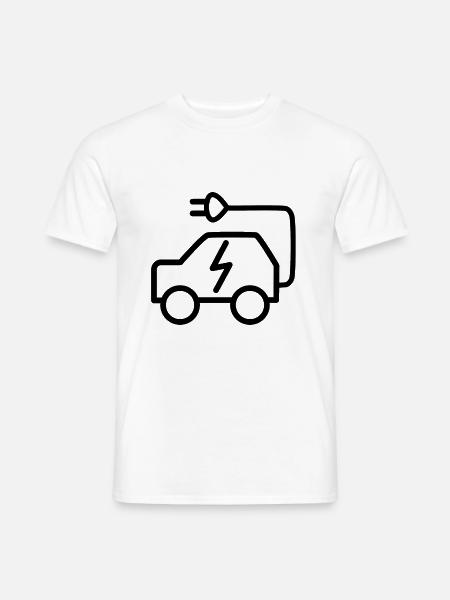 Sähköautoja - Miesten T-paita - valkoinen