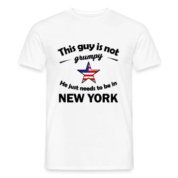 Chez lui à New York - T-shirt homme - blanc - Devant - AI Model Male 178 dark (178cm)