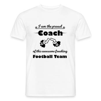 The best coach - Men's T-Shirt - white - Front - AI Model Male 178 dark (178cm)