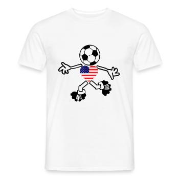Die USA Fußballer - Männer T-Shirt - Weiß - Vorne - AI Model Male 178 dark (178cm)