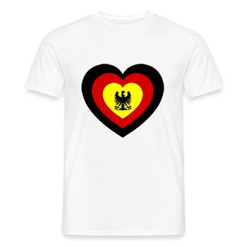 Un cœur pour notre Allemagne - T-shirt homme - blanc - Devant - AI Model Male 178 dark (178cm)