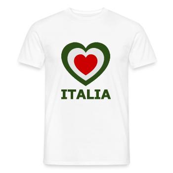 The heart of Italy - Men's T-Shirt - white - Front - AI Model Male 178 dark (178cm)