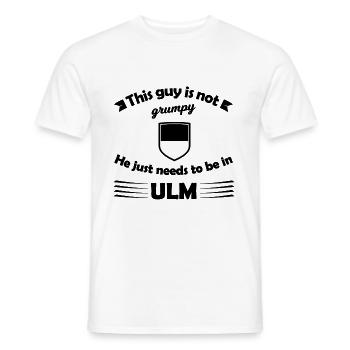 At home in Ulm - Men's T-Shirt - white - Front - AI Model Male 178 dark (178cm)