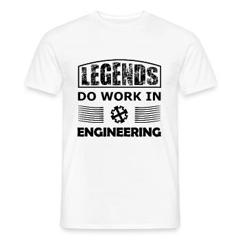 Les professionnels de l’ingénierie - T-shirt homme - blanc - Devant - AI Model Male 178 dark (178cm)