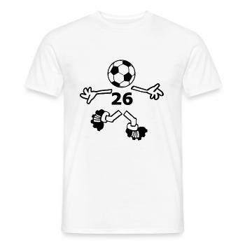 Nummer 26 - Männer T-Shirt - Weiß - Vorne - AI Model Male 178 dark (178cm)