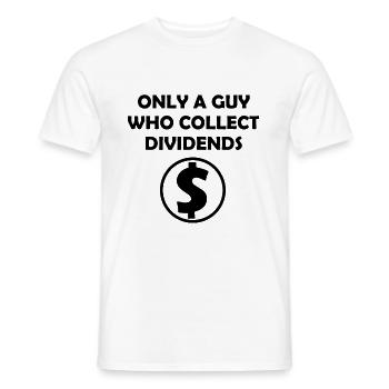 The dividend investor - Men's T-Shirt - white - Front - AI Model Male 178 dark (178cm)