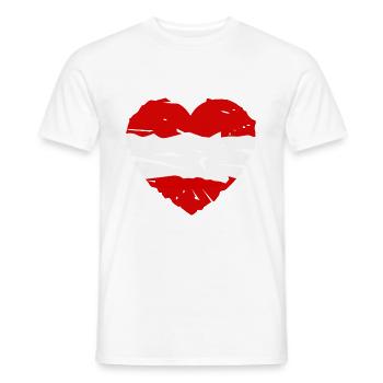 The Austria Heart - Men's T-Shirt - white - Front - AI Model Male 178 dark (178cm)