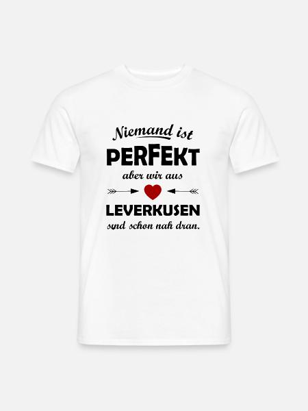 Daheim in Leverkusen - Männer T-Shirt - Weiß