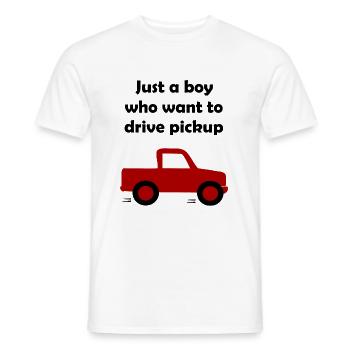 Chauffeur de camionnette - T-shirt homme - blanc - Devant - AI Model Male 178 dark (178cm)