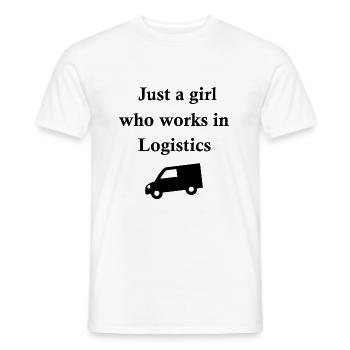 The Logistics People - Men's T-Shirt - white - Front - AI Model Male 178 dark (178cm)