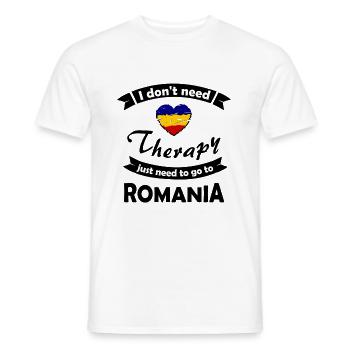 Urlaub in Rumänien - Männer T-Shirt - Weiß - Vorne - AI Model Male 178 dark (178cm)