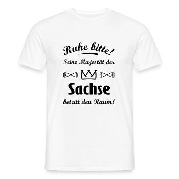 Seine Majestät der Sachse - Männer T-Shirt - Weiß - Vorne - AI Model Male 178 dark (178cm)