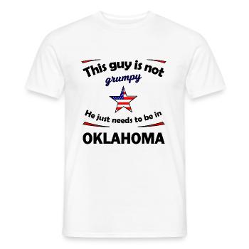 Oklahoma - T-shirt homme - blanc - Devant - AI Model Male 178 dark (178cm)