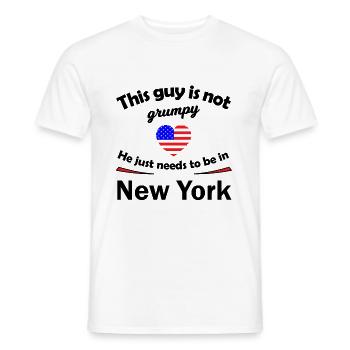 Chez lui à New York - T-shirt homme - blanc - Devant - AI Model Male 178 dark (178cm)